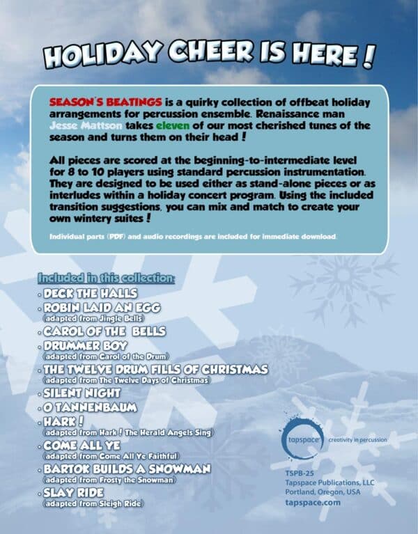 Season's Beatings - back cover Season's Beatings - back cover