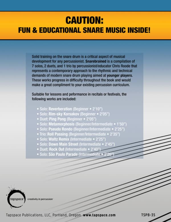 Snarebrained - back cover Snarebrained - back cover