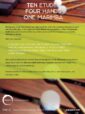 10 Etudes for Marimba & Four Hands - back cover