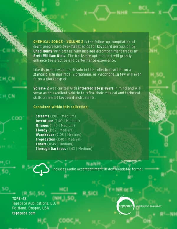 Chemical Songs - Volume 2 - back cover Chemical Songs - Volume 2 - back cover