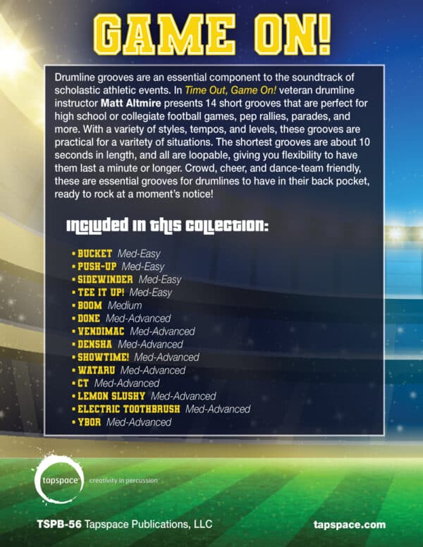 Time Out, Game On! - back cover Time Out, Game On! - back cover